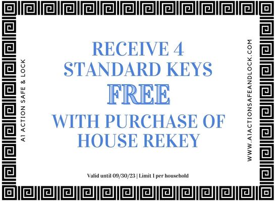 COUPON FOR 4 FREE KEYS with HOUSE REKEY