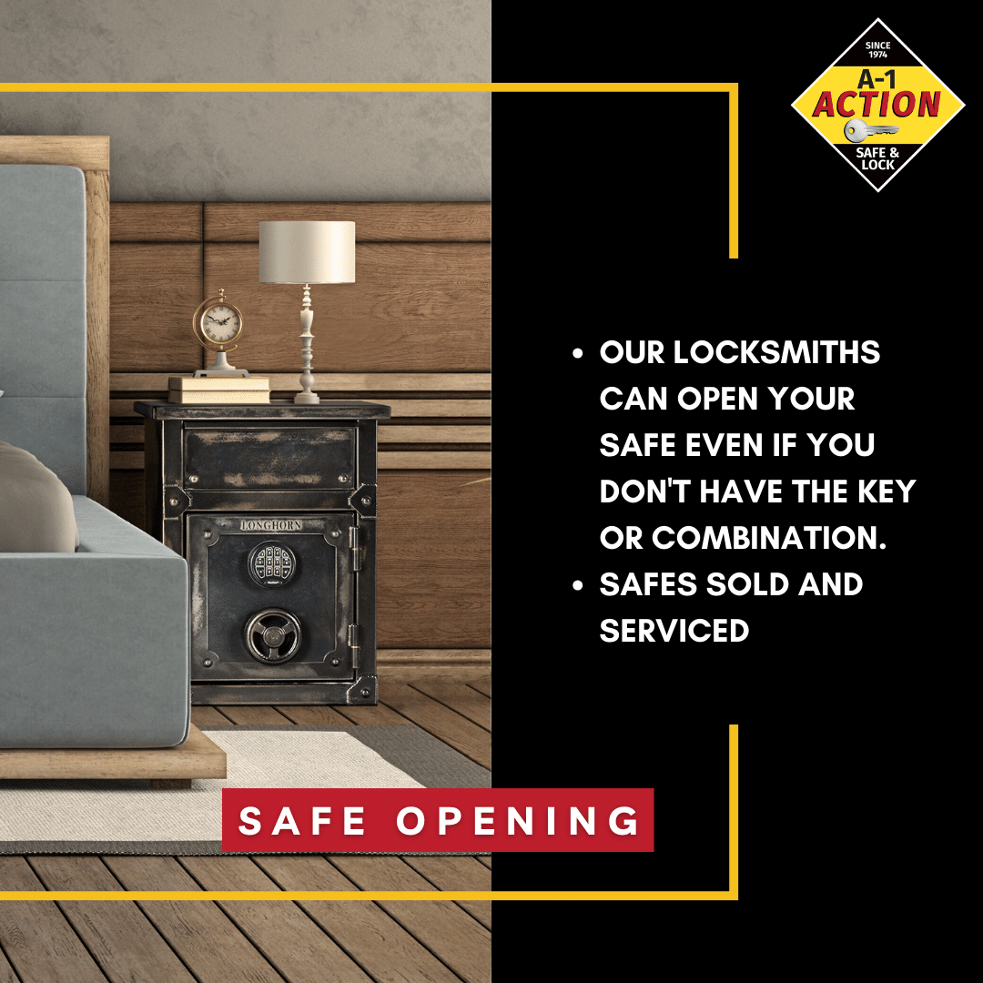 Our locksmiths CAN open your safe even if you don't have the key or combination.